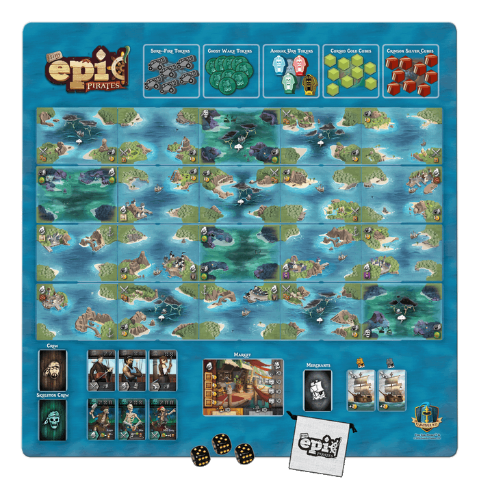 Tiny Epic Pirates Game Mat - Gamelyn Games - More Fun Faster